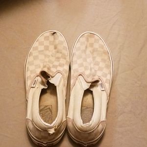 Pink checkered Van's Size 8.5